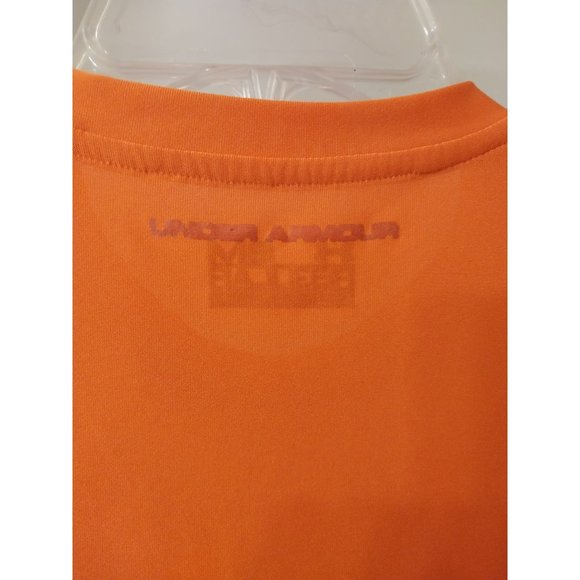 Under Armour Men's Orange Short Sleeve Crewneck Heat Gear Lightweight T Shirt Sz - Picture 5 of 6